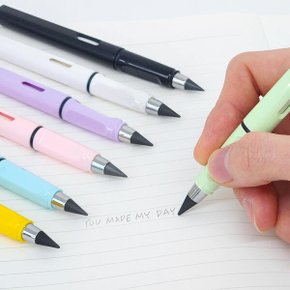 하루클래스 심이 닳지 않는 무한 연필 필기펜 지우개 내장 (10color)