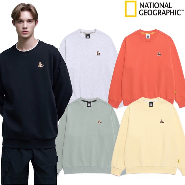 [시흥점] N251USW040 남여공용 동물 와펜 세미 오버핏 맨투맨