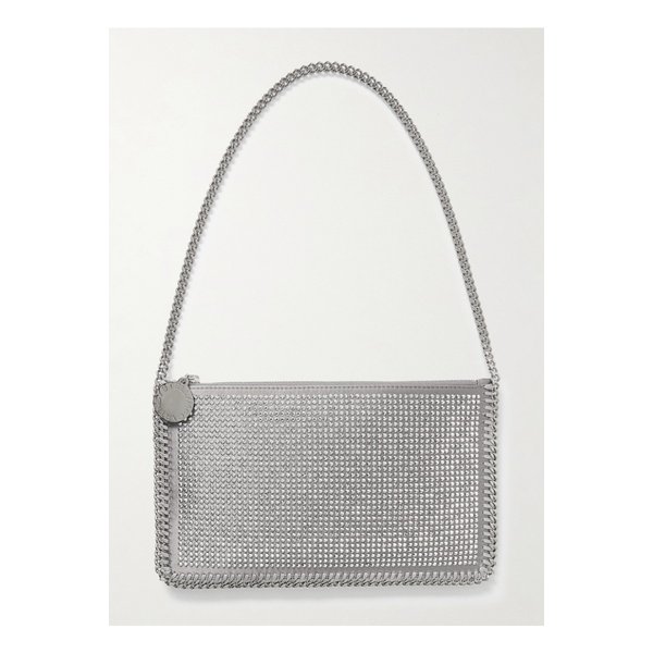 스텔라매카트니 팔라벨라 장식 새틴 숄더 백 실버 46376663162900168