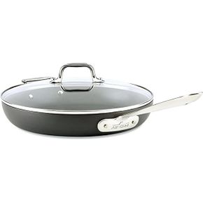 미국 올클래드 프라이팬 AllClad Essentials Nonstick Cookware 4 Quart Pan with G라스s Lid 14