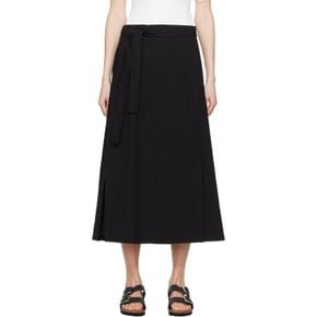 블랙 더 시브 메이커 미디 스커트 THE SIEVE MAKER SKIRT - WW FINE RIPSTOP COTTON