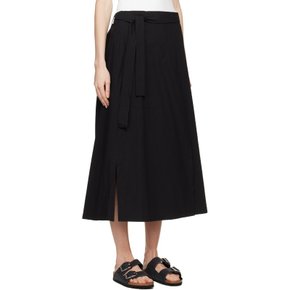 블랙 더 시브 메이커 미디 스커트 THE SIEVE MAKER SKIRT - WW FINE RIPSTOP COTTON