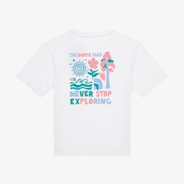 노스페이스 [노스페이스키즈 공식] NT7UR04S 키즈 하이크&캠프 반팔 라운드 티_WHITE
