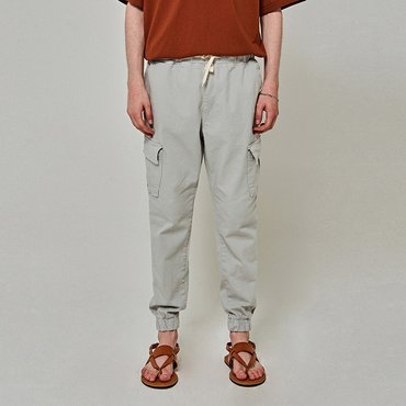 얀13 STRING CARGO JOGGER PANTS_LIGHT BLUE