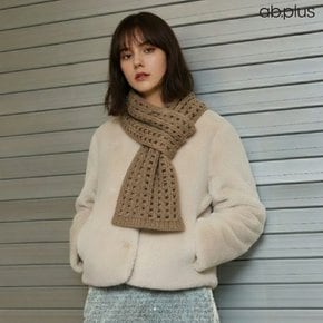 [ab.plus/신상] 울 블렌드 알파카 그물 니트 머플러 (LSA5MA36A)