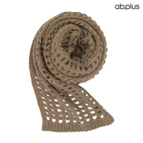 [ab.plus/신상] 울 블렌드 알파카 그물 니트 머플러 (LSA5MA36A)