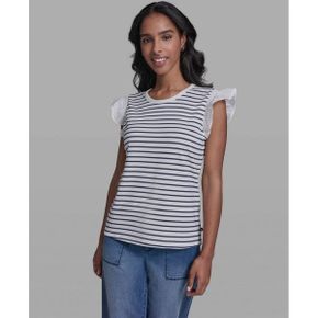 칼라거펠트 우먼 Sleeveless Crewneck Knitted 탑 - 소프트 화이트 navel 아카데미 26088000 139