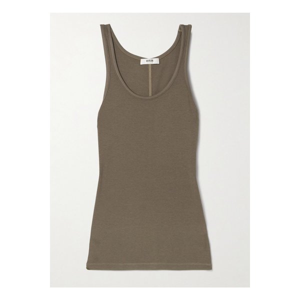제인 골지 스트레치 마이크로 모달 수피마 코튼 혼방 탱크 브라운 1647597337306595