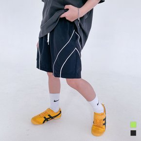 커브 라인 나일론 팬츠