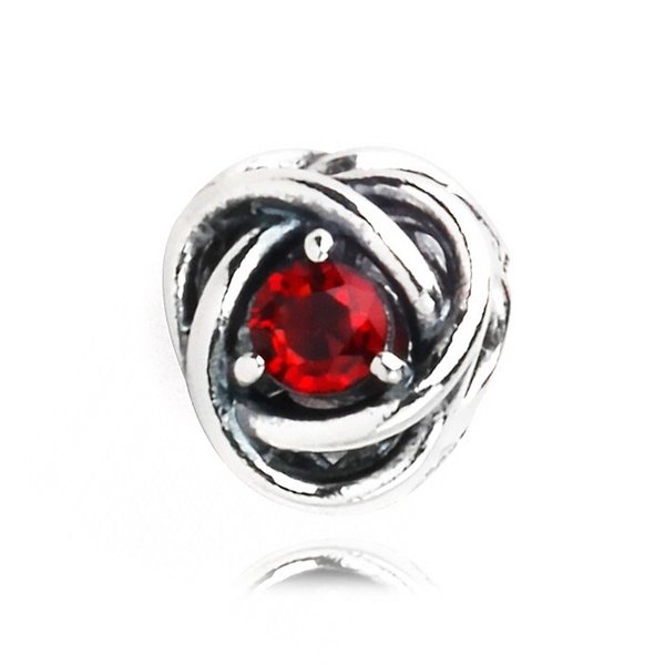 판도라 790065C01 트루 레드 이터니티 서클 참 (7월 탄생석)