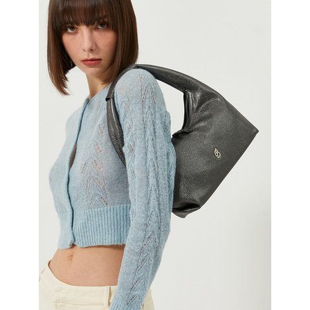 배드지지 HALF MOON BAG, GLITTER BLACK