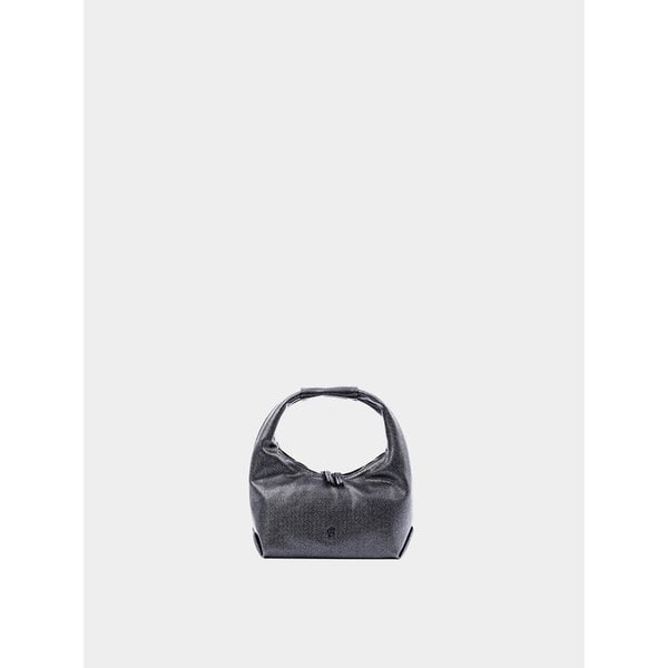 HALF MOON BAG, GLITTER BLACK
