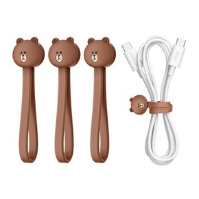 라인프렌즈 마그네틱 케이블 타이 3P