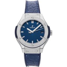 미국 위블로 시계 Hublot Classic Fusion Blue Dial 레더 Ladies 워치 581.NX.7170.LR 1688687