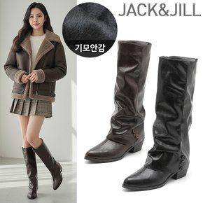 [ 잭앤질 기모안감 버튼 슬라우치 롱부츠(JD5756)