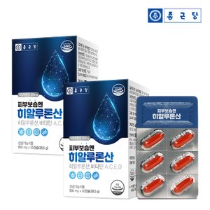 종근당 피부보습 엔 히알루론산 950mg X 30캡슐 - 2박스 (2개월분)