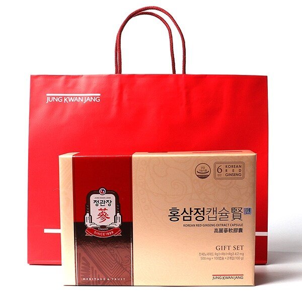 홍삼정캡슐 100캡슐(50g) x 2개입 / 쇼핑백