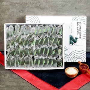 선물세트 밥알수리취 찹쌀떡 팥앙금48개입+보자기포장
