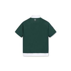 [WAAC X JONES] Men Logo Color-blocked SS Half Zip(WMTCX24275GRX)