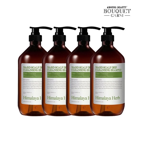 히말라야 허브 나드 두피 비듬 딥클렌징 가려움 케어 샴푸 1000ml x4개