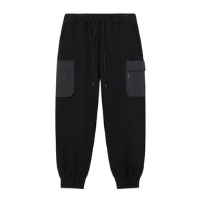 Edge Slit Pocket Jogger Pants (Black) [LSRSCPJ107M]