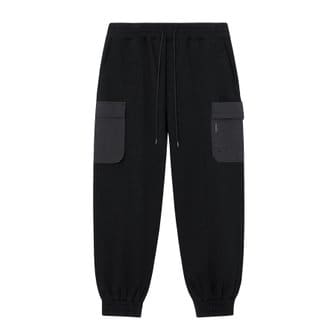  Edge Slit Pocket Jogger Pants (Black) [LSRSCPJ107M]