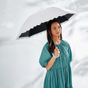 [일본 우양산] [에스타] 펄 라미네이션 미니 프릴 폴딩 3단 2G3P635