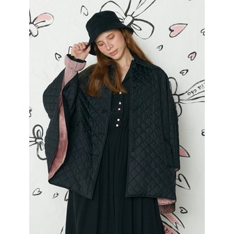 카티아조 pink katiacho Diamond Quilted Manteau Chic Black