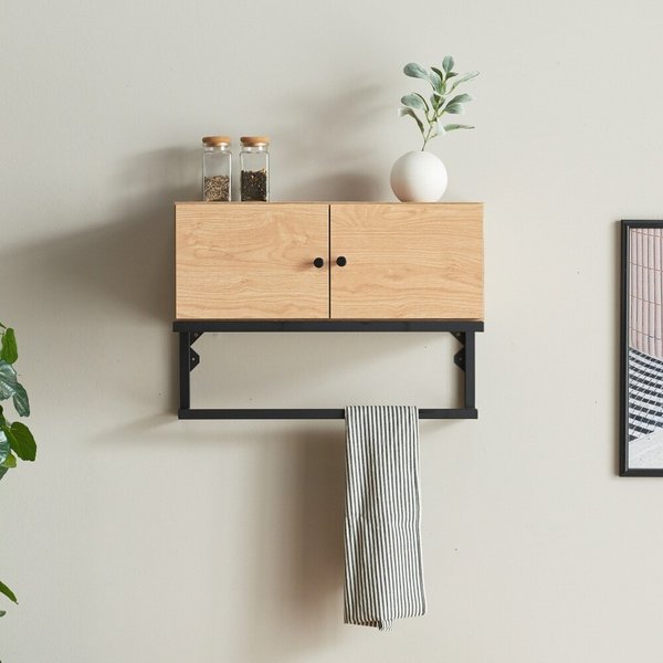 행거 벽선반 수건걸이 수납형 60cm P00000HA (착불)