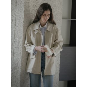 Outpocket cotton field jumper_Beige