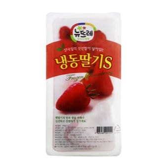  뉴뜨레 냉동 가당 딸기 슬라이스 중국산 1kg