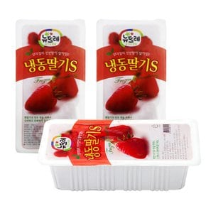 뉴뜨레 냉동 가당 딸기 슬라이스 중국산 1kg
