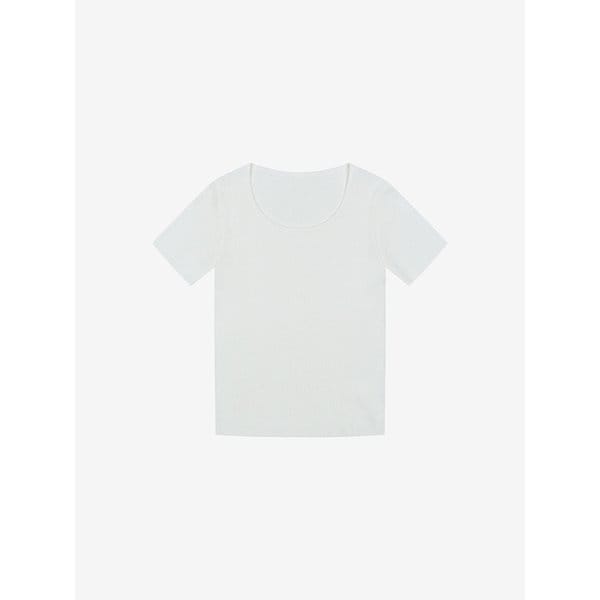 골지 U넥 반팔 풀오버 (VKUCF2968)