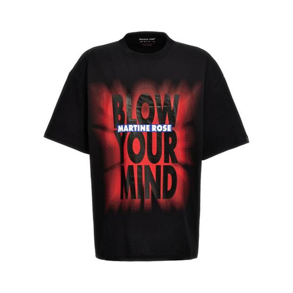 마틴로즈 반팔 티셔츠 MTRM241PRTS031BK BLACK BLOW YOUR MIND DOM