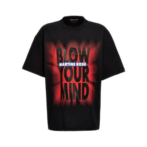 마틴로즈 반팔 티셔츠 MTRM241PRTS031BK BLACK BLOW YOUR MIND DOM