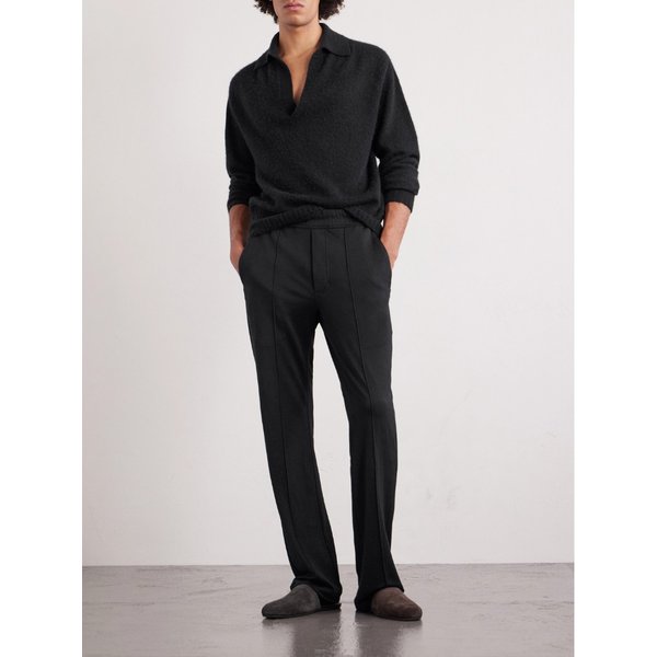 스트레이트 레그 울 실크 캐시미어 블렌드 스웨트팬츠 46376663163058328