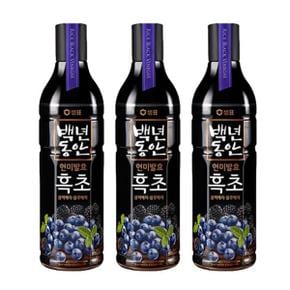 샘표 백년동한 현미발효 흑초 블랙베리 블루베리 900ml x 3개