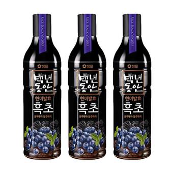  샘표 백년동한 현미발효 흑초 블랙베리 블루베리 900ml x 3개