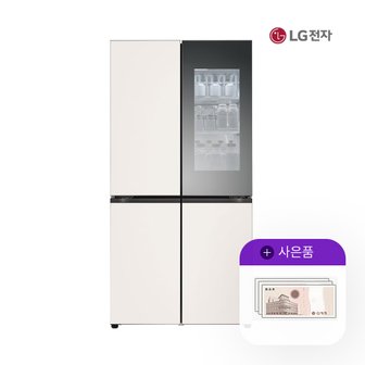 LG 오브제 노크온 매직스페이스 냉장고 875L 베이지 M874GBB451 월111000원 5년약정