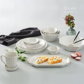 Ondo℃ 온도 하늘이야기 구름하양 6인 디너세트 49P 유광