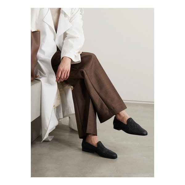 다비스 우븐 가죽 로퍼 블랙 1647597335470042