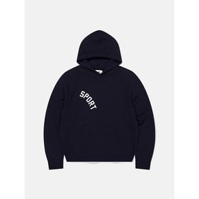 SPORT Knit Hoodie Navy