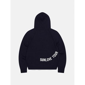 SPORT Knit Hoodie Navy