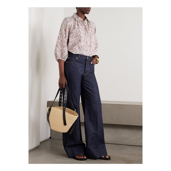 올리비아 오버사이즈 프린트 리넨 셔츠 1647597355228307