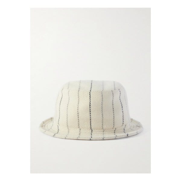 키란 스트라이프 캐시미어 울 혼방 버킷 햇 아이보리 46376663162907729