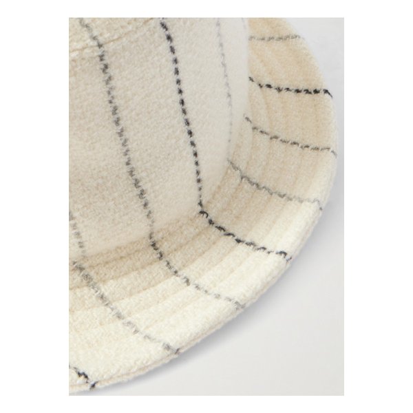 키란 스트라이프 캐시미어 울 혼방 버킷 햇 아이보리 46376663162907729