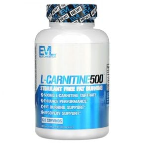 EVLution Nutrition L-CARNITINE500 각성제 무함유 지방 연소 120캡슐