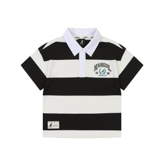 캉골키즈 GOAT 스트라이프 클럽 피케 티셔츠 QB 0002 블랙