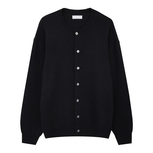 남자 가을 기본 무지 캐주얼 울 라운드 가디건 DS-CA-Q280-검정