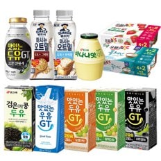  유제품 모음 요플레 바나나우유 맛있는두유 검은깨콩두유 퀘이커 맛있는우유